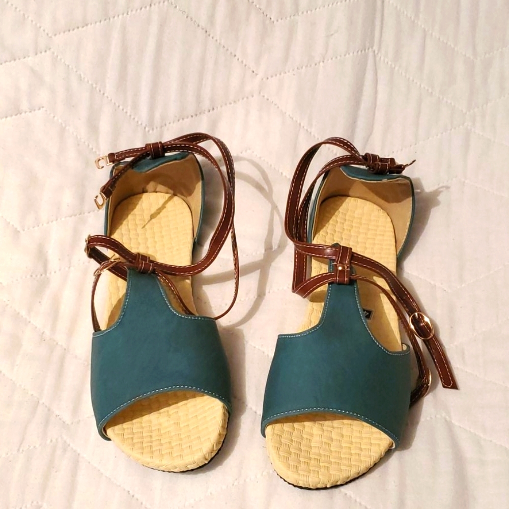 Teal Blue Sandals